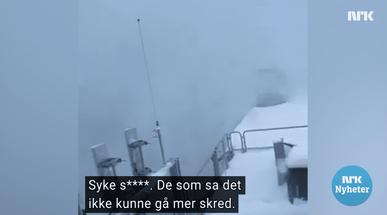 Dramatisk video: – Åh, satan, enda et skred!